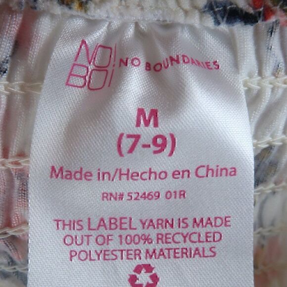 NO BOUNDRIES STRAPLESS IVORY FLORAL MINI DRESS SIZE MEDIUM - Picture 2 of 9